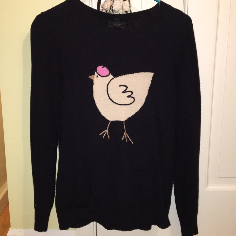 Comfy CASHMERE J. Crew BIRD sweater